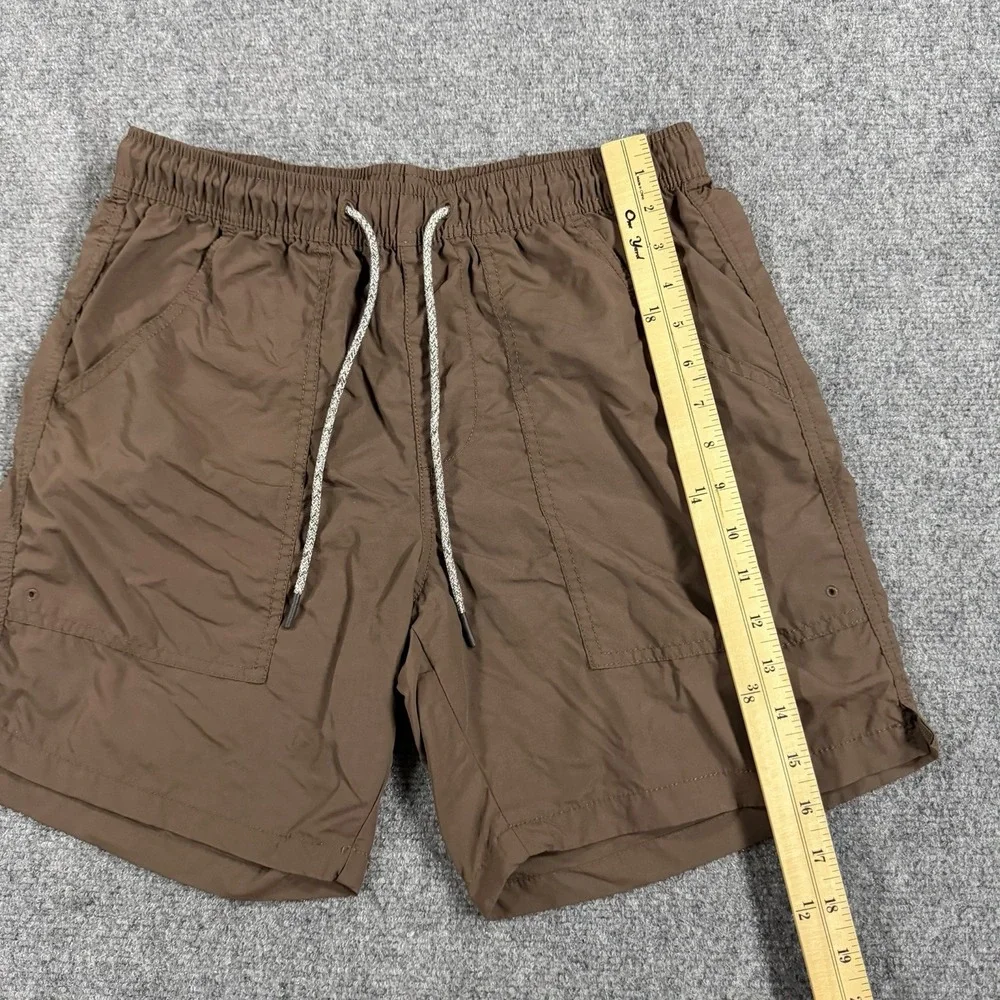 Katin Nylon Shorts Mens Small Brown Beach Swim Trunks Linerless Drawstring